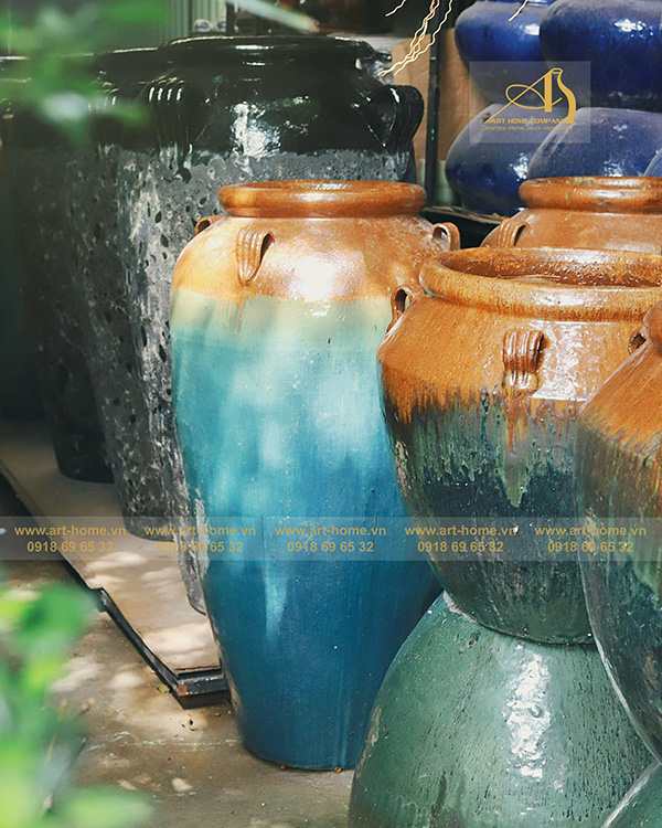 Bình chậu lu gốm men - Art Home Ceramics Company - Công Ty TNHH Một Thành Viên Nhà Đẹp Bình Dương